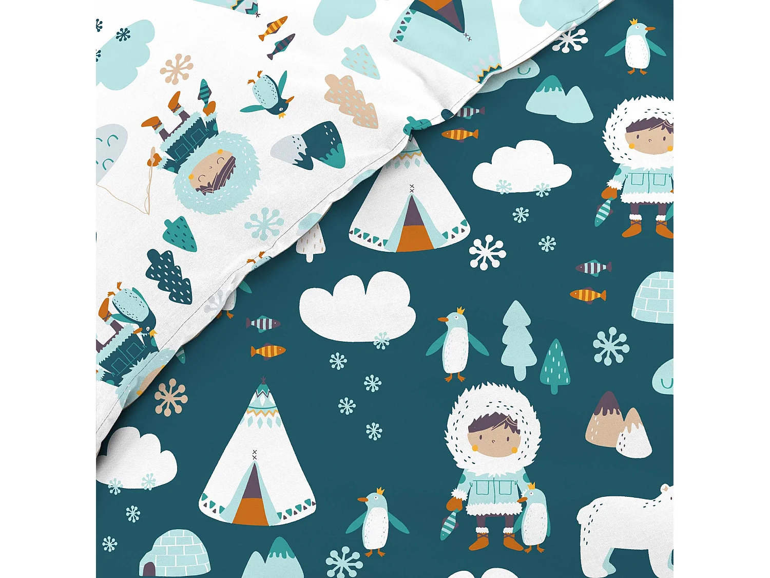 Housse de couette Petit Ourson polaire 140x200cm