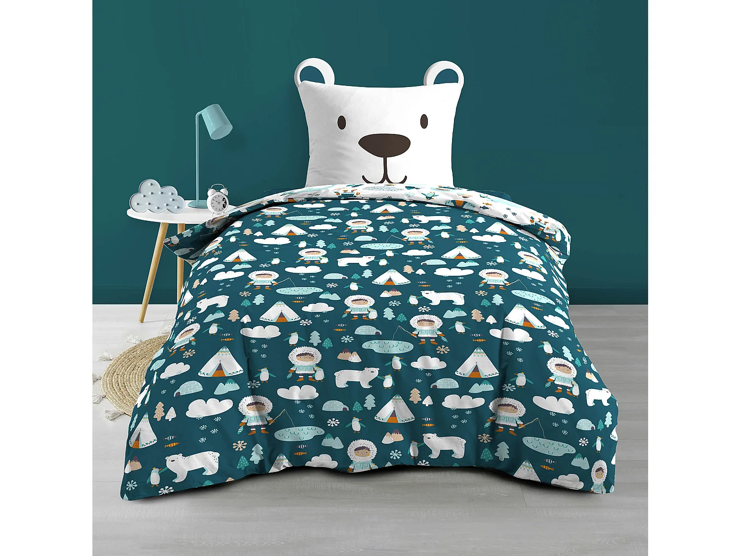 Housse de couette Petit Ourson polaire 140x200cm