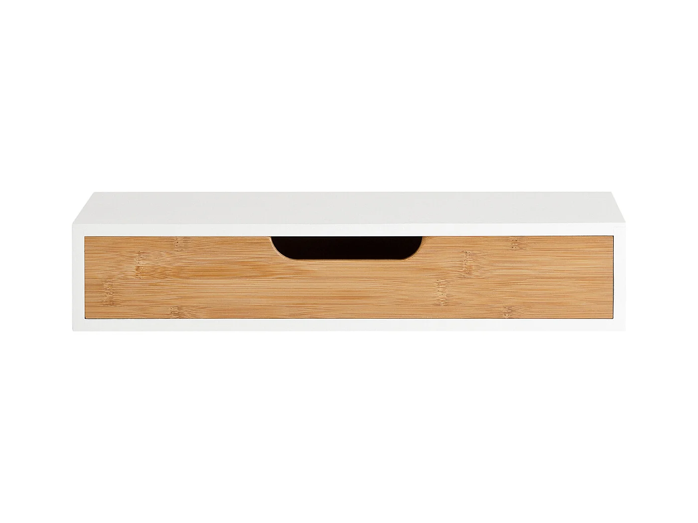 Étagère murale avec tiroir en bois et bambou, Armoire à clés, FRG92-WN
