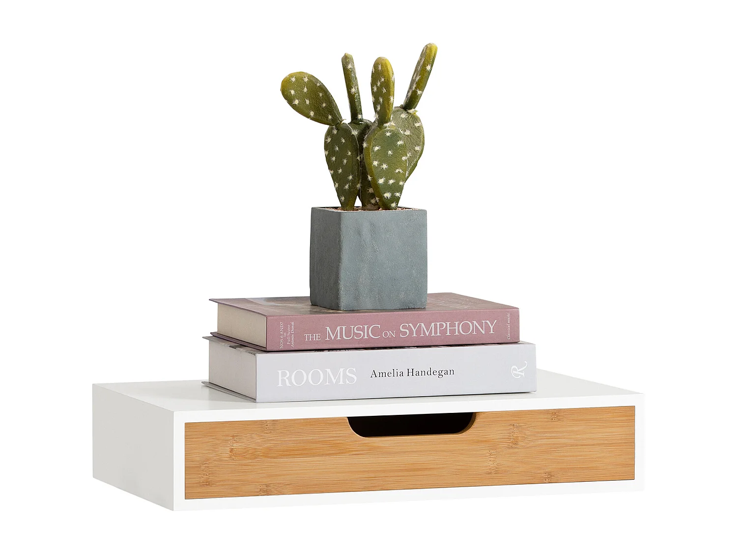 Półka z szufladą ścienna wisząca, dąb FRG92-WN