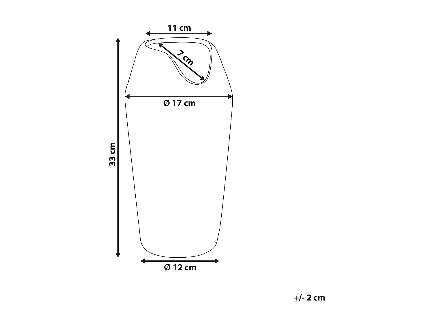 Vase décoratif APAMEA Grès 33 cm Blanc