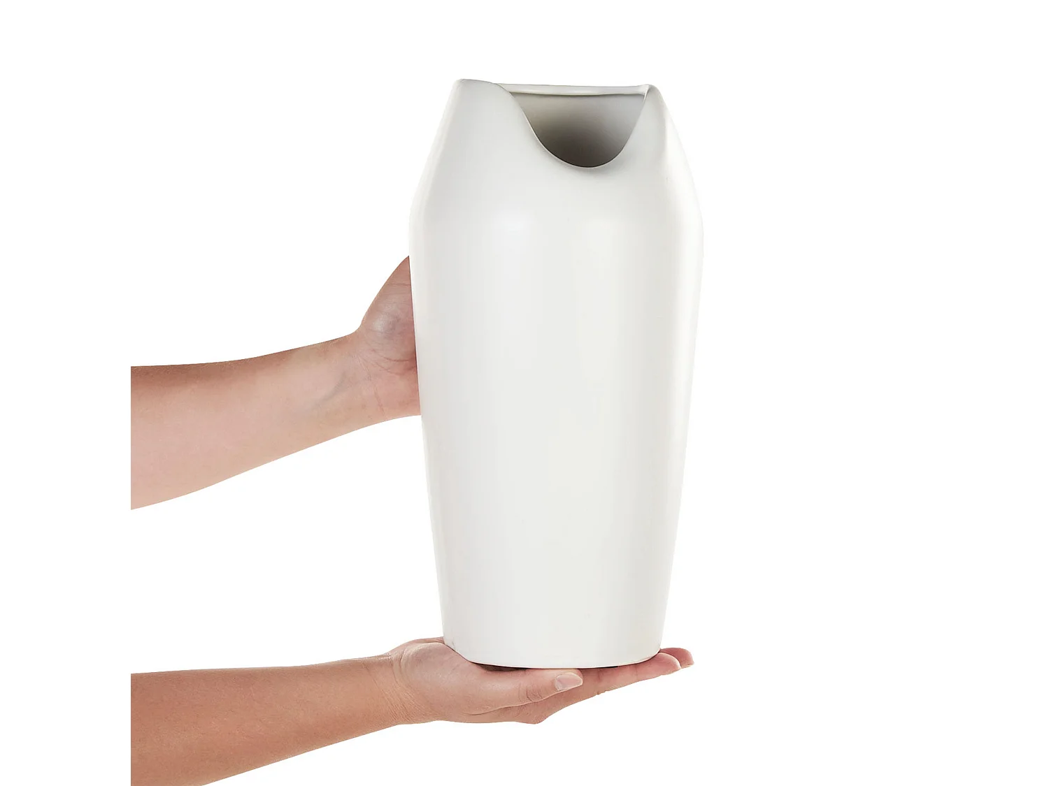 Vase décoratif APAMEA Grès 33 cm Blanc