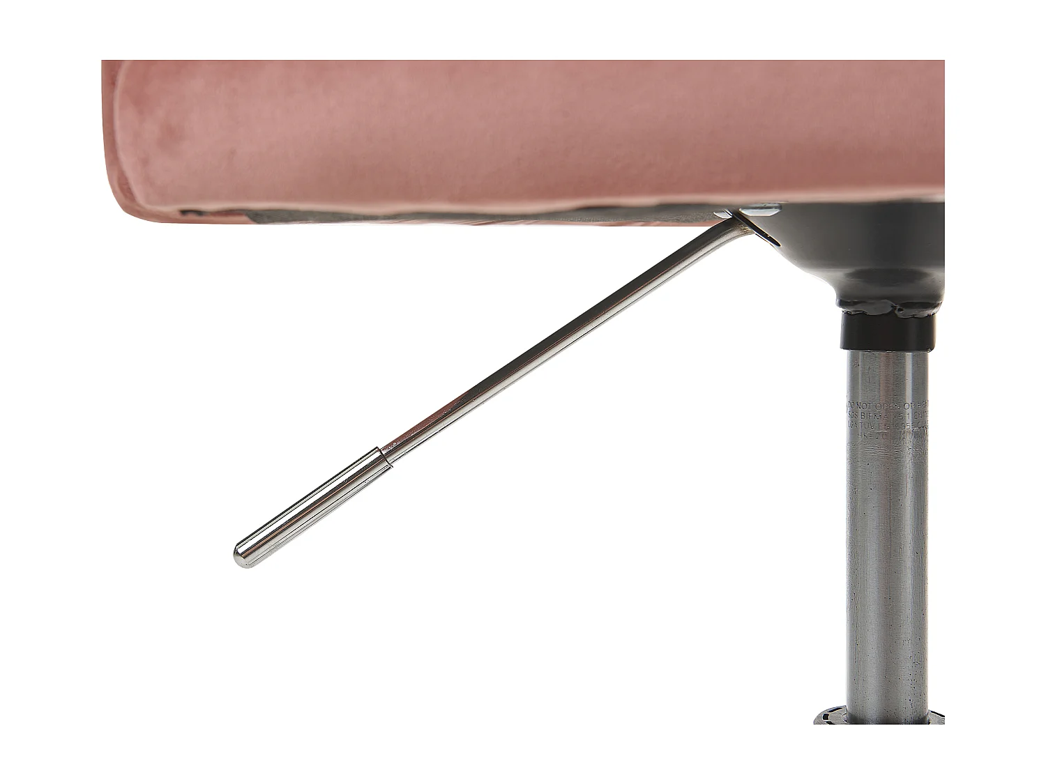 Drehstuhl Samtstoff rosa mit Rollen höhenverstellbar Chestefield Stil Parrish