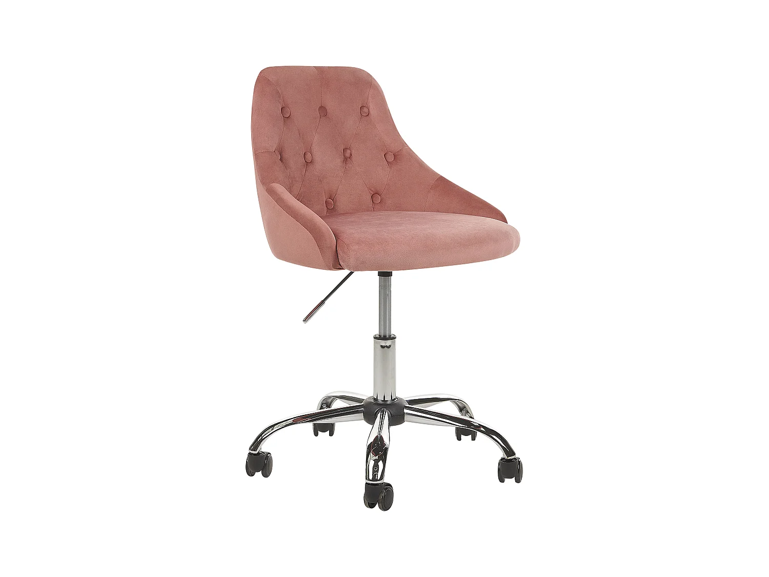 Chaise de bureau PARRISH Velours Rose pastel