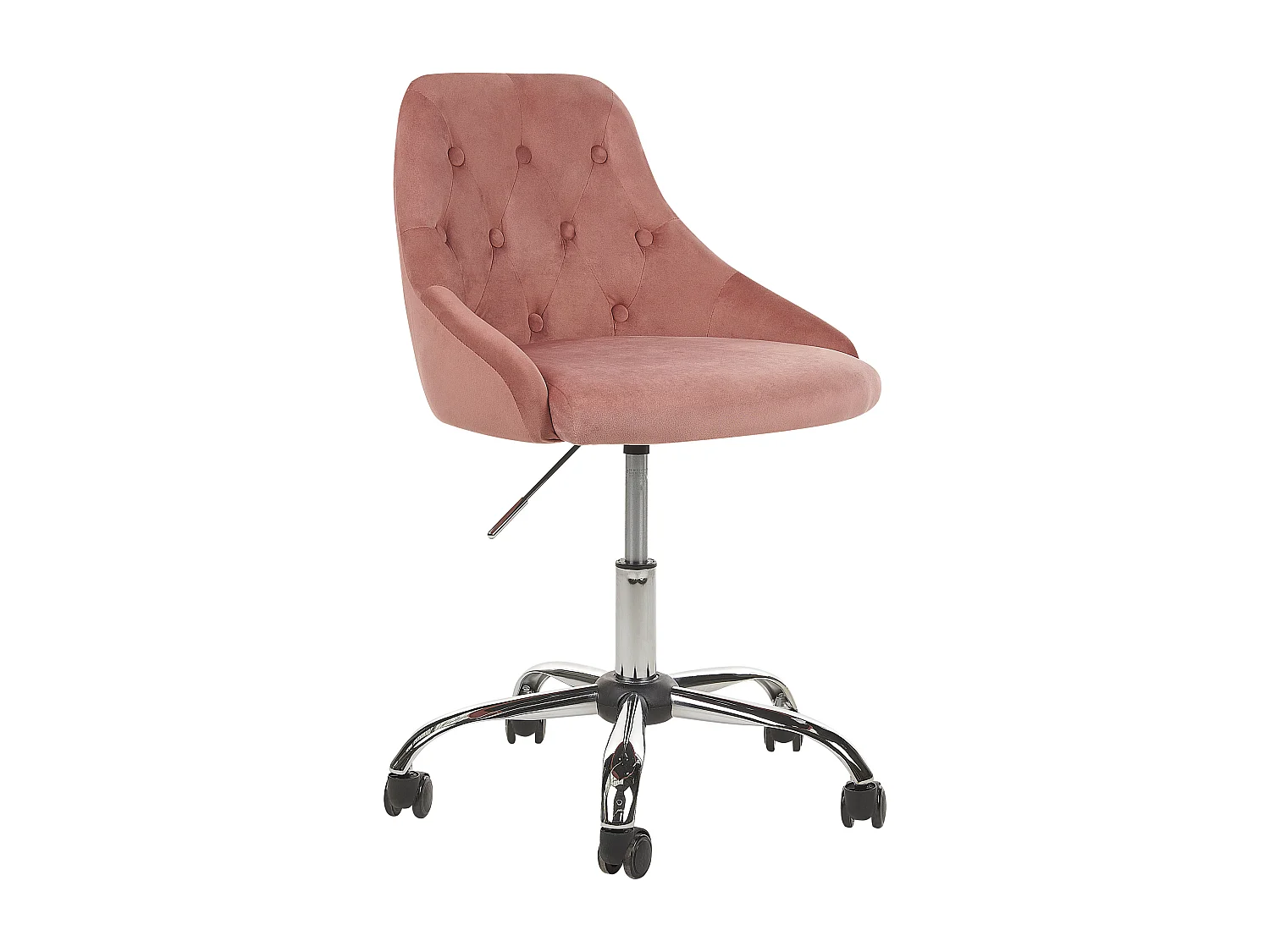 Chaise de bureau PARRISH Velours Rose pastel