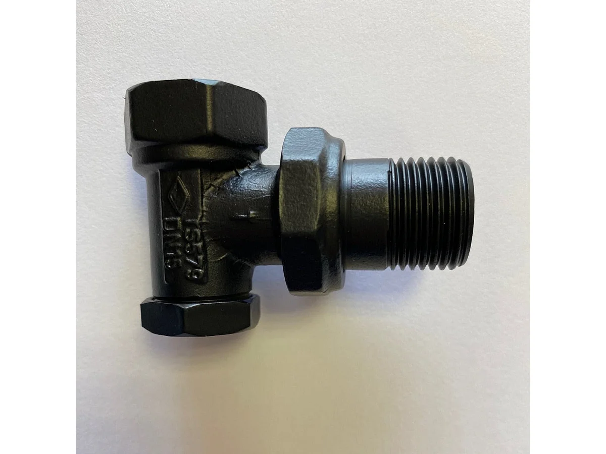 T de raccordement en laiton noir mat pour radiateur et sèche-serviettes