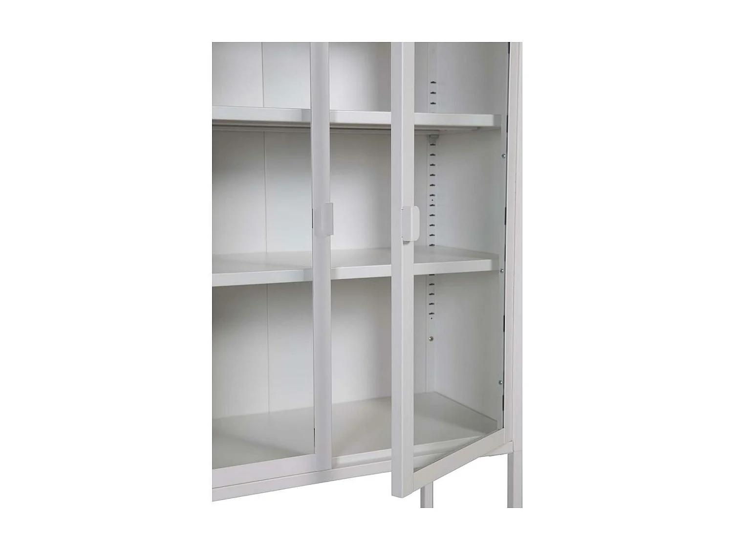 Vitrine 2 Portes en Verre "Misha" 150cm Blanc