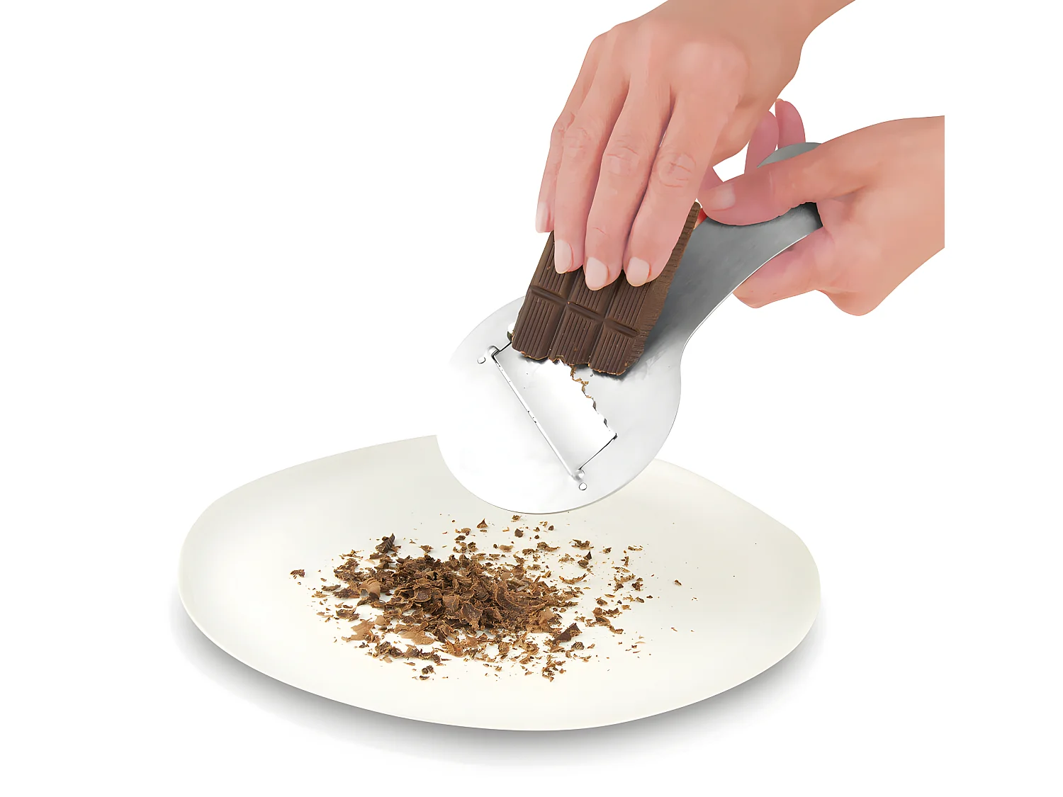 Coupe-truffes et chocolat en inox