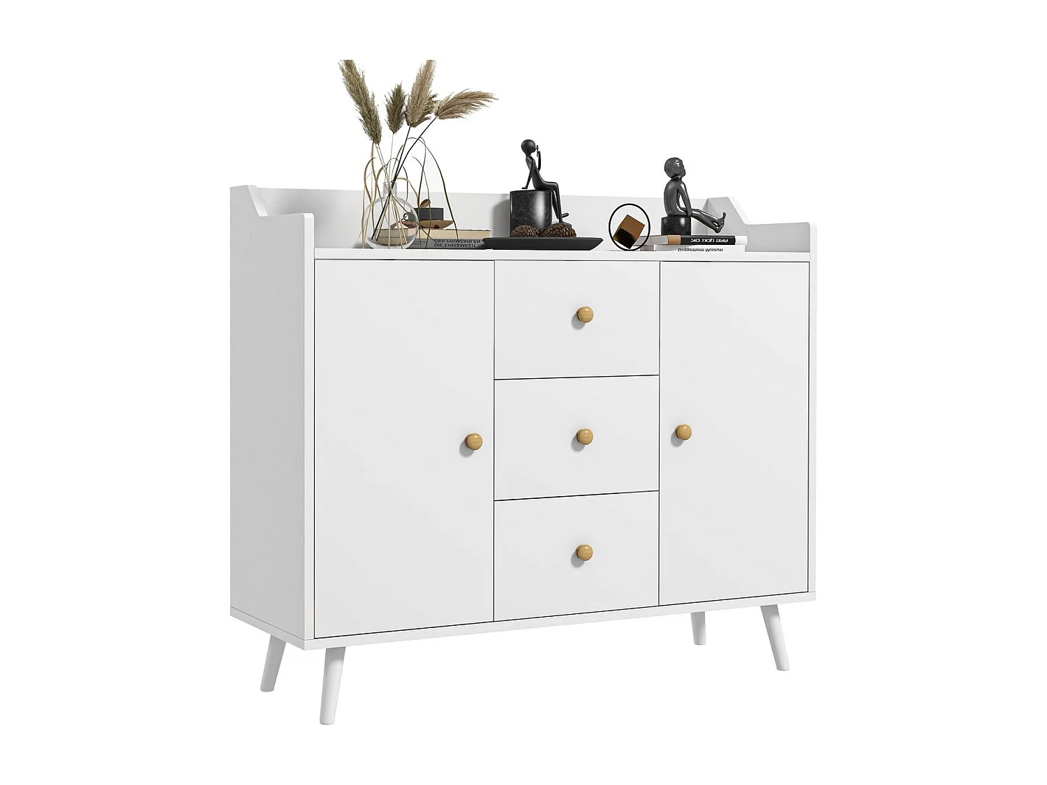 Aparador de salón blanco 90x32x80 cm HOMCOM