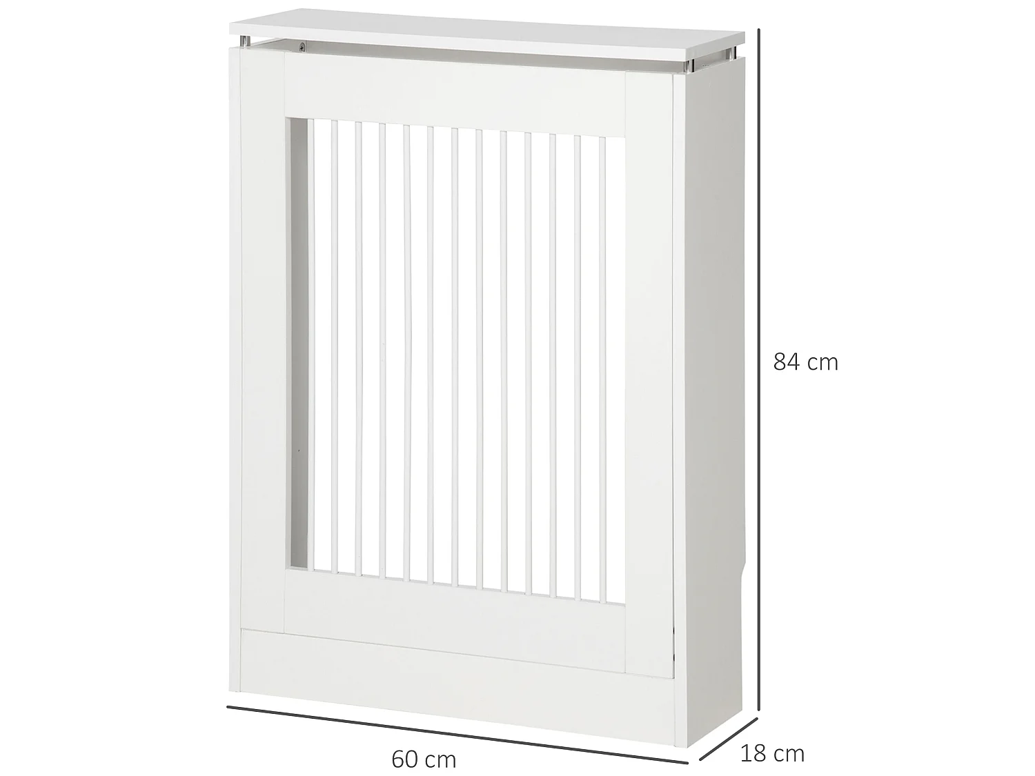 Cubierta de radiador blanco 60x18x84 cm HOMCOM