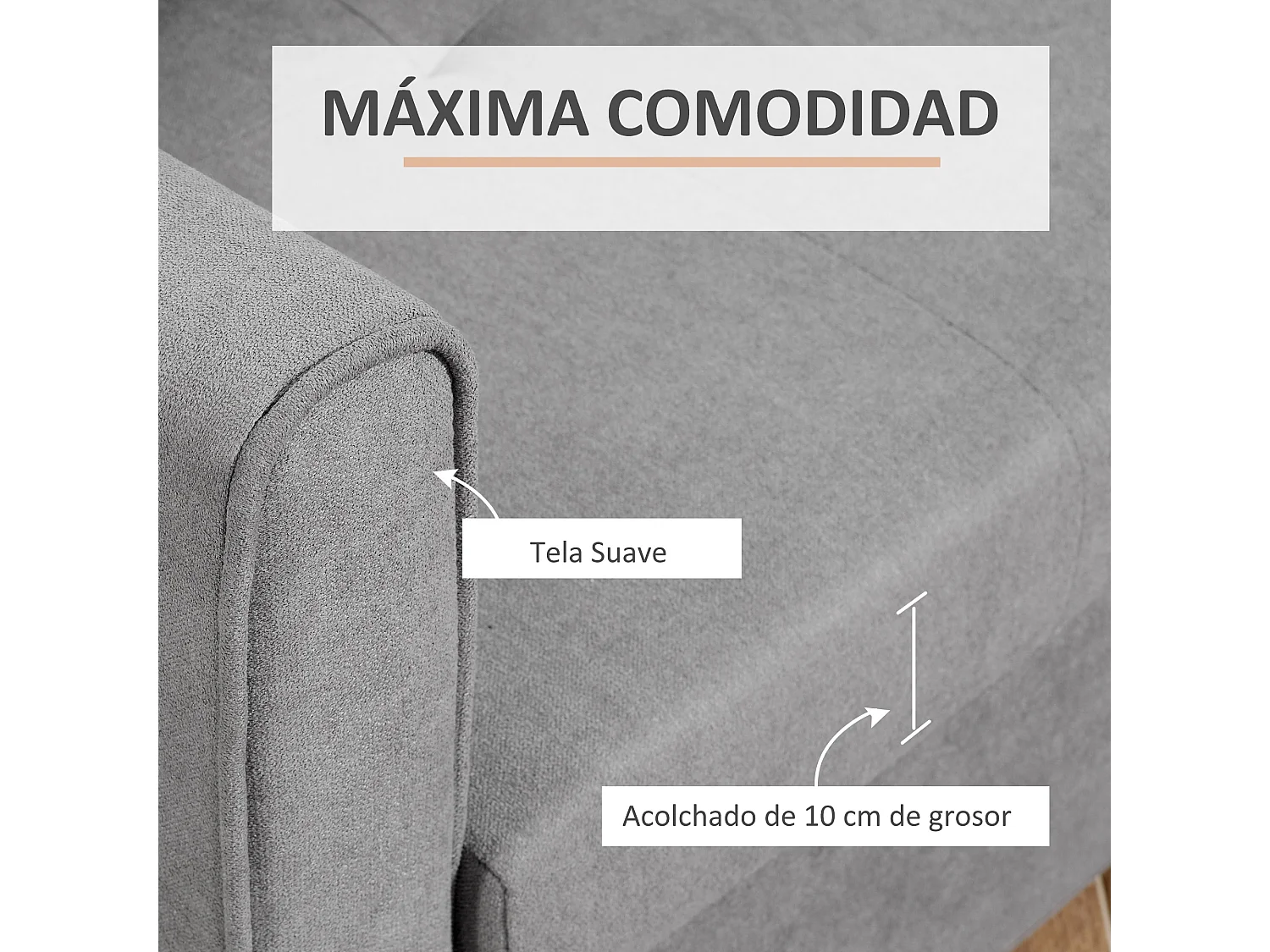 Sofá cama gris 152x101x81 cm HOMCOM