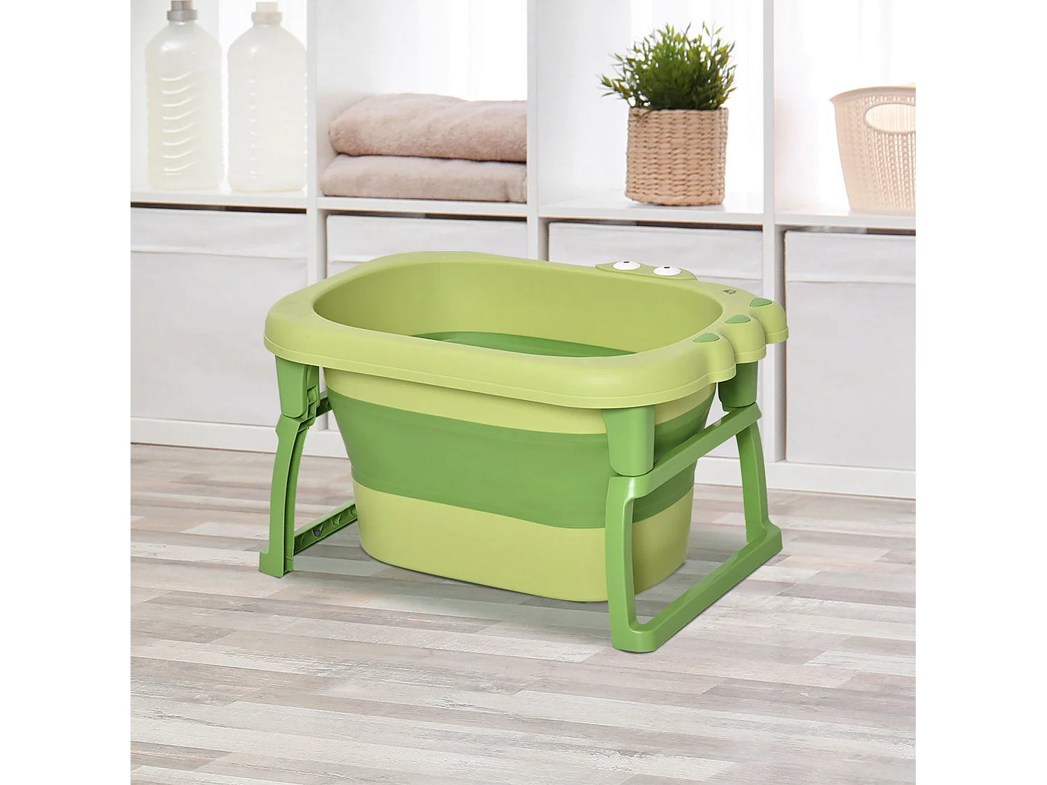Bañera para bebé verde 75.3x55.4x43 cm HOMCOM
