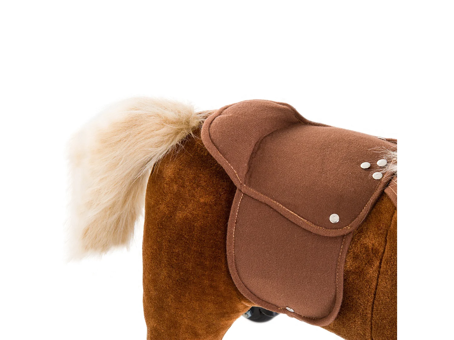 Caballito infantil marrón 55x23x60 cm HOMCOM