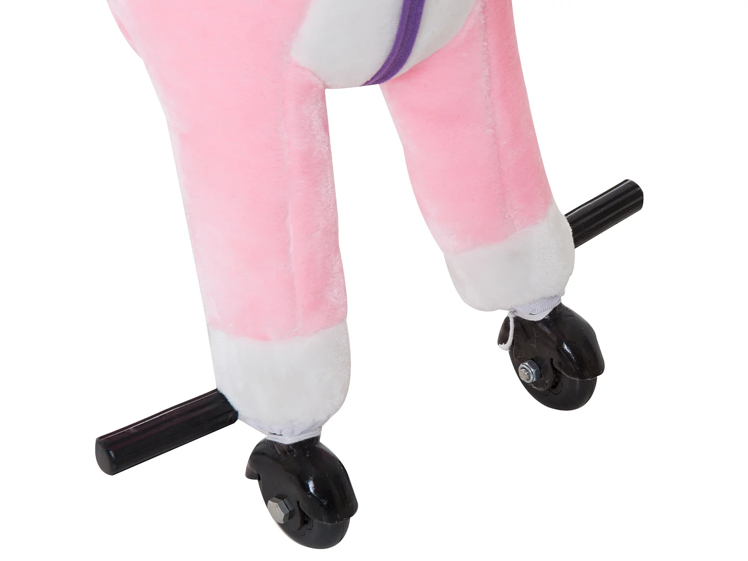 Caballito infantil rosa 55x23x60 cm HOMCOM