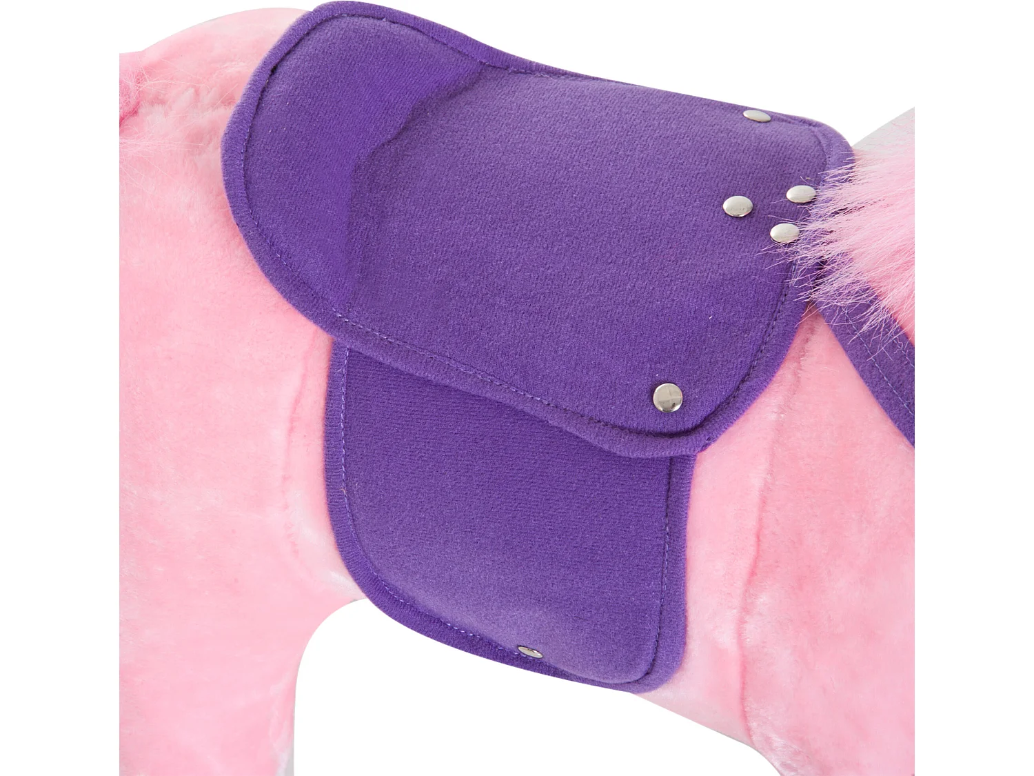 Caballito infantil rosa 55x23x60 cm HOMCOM