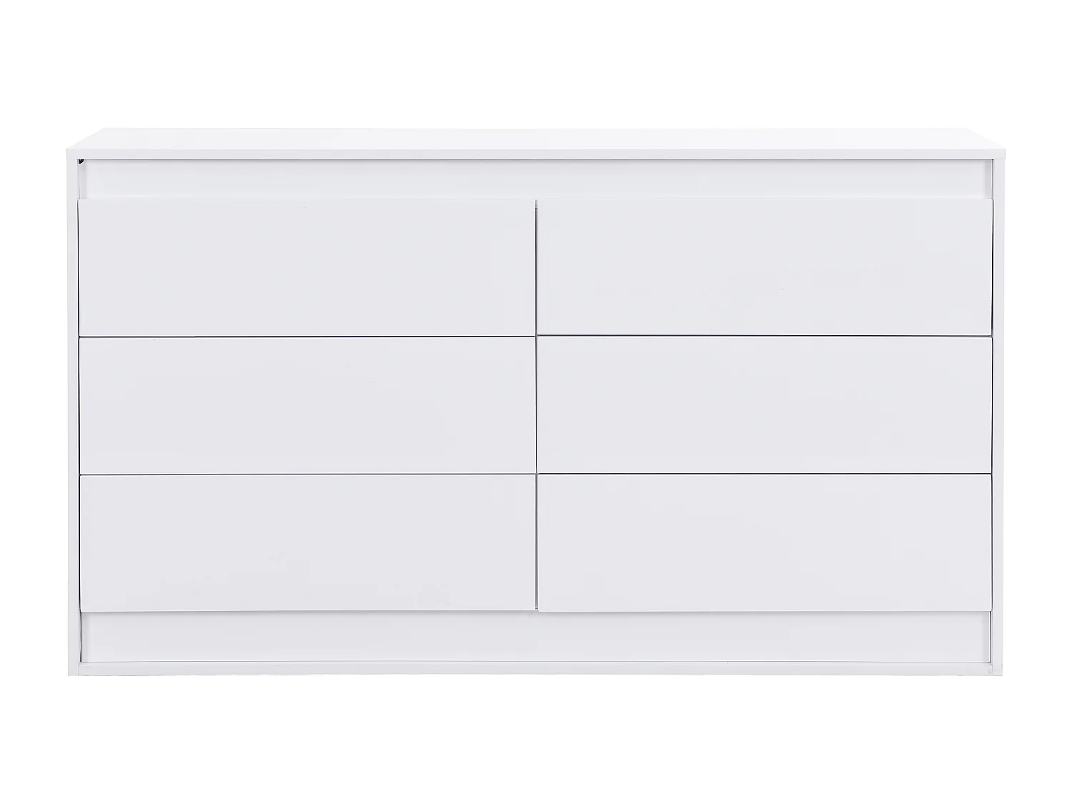 Cómoda 6 cajones - Con LEDs - MDF - Blanco - RUKALO