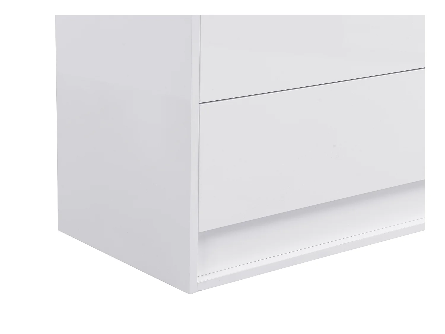 Kommode mit 6 Schubladen - Mit LED-Beleuchtung - MDF - Weiß - RUKALO