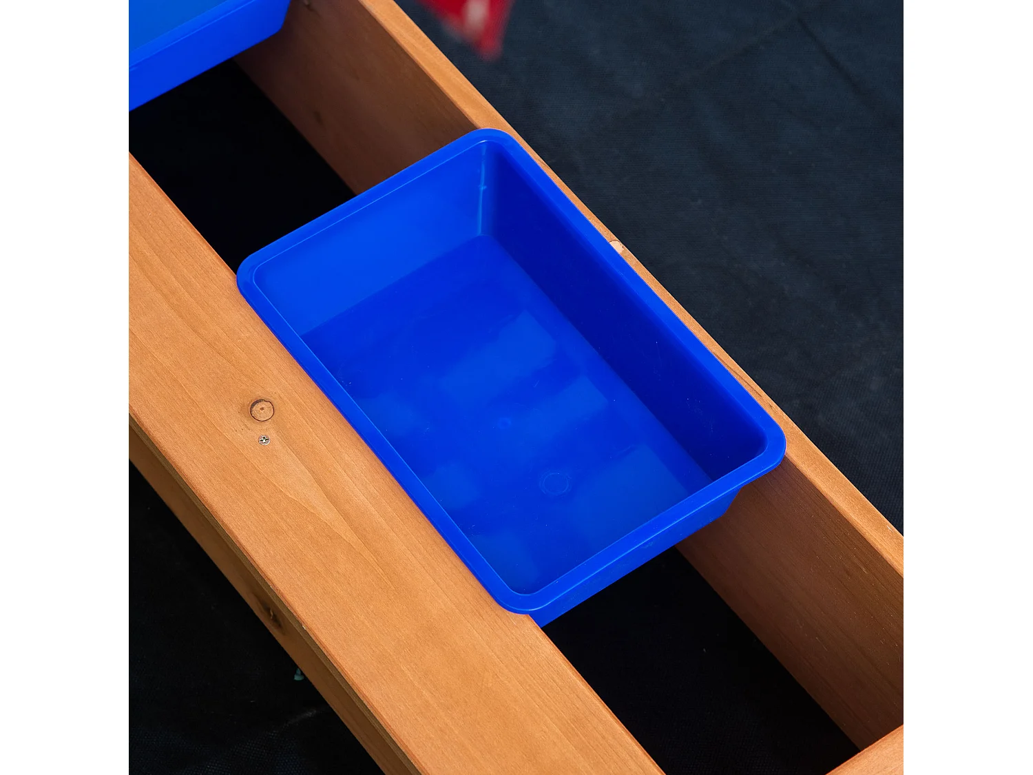 Arenero infantil madera natural 107.5x107.5x110 cm Outsunny