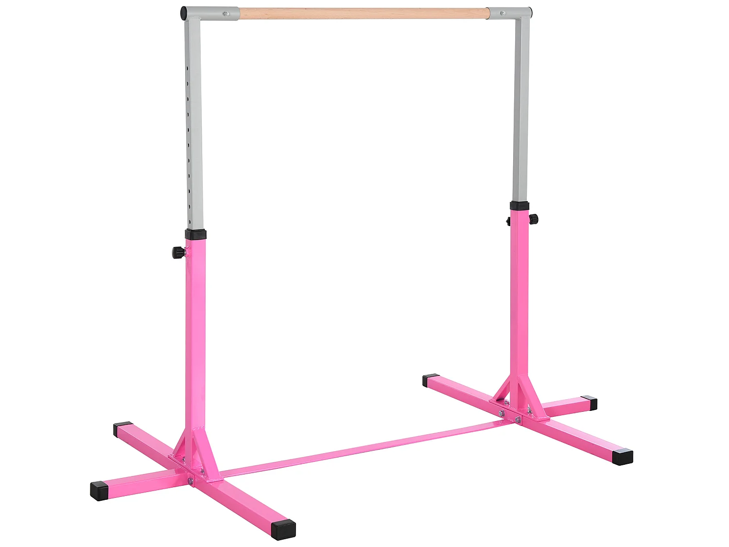 Barra de gimnasia rosa 197x121x150 cm HOMCOM