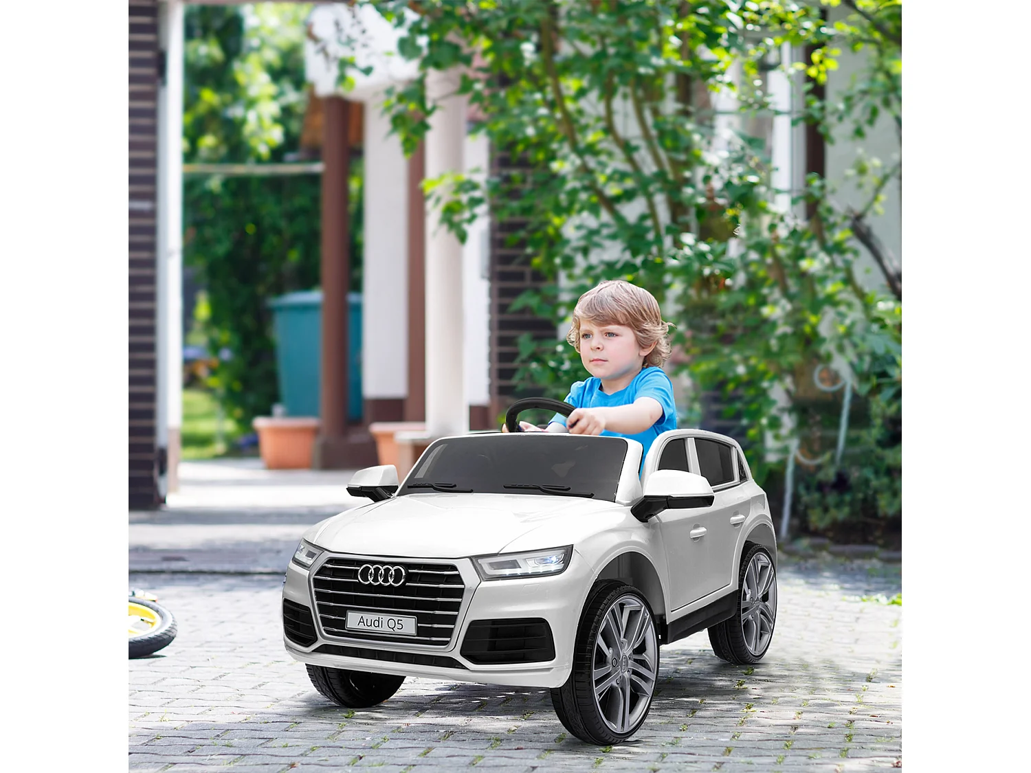 Coche eléctrico blanco 116x75x56cm HOMCOM