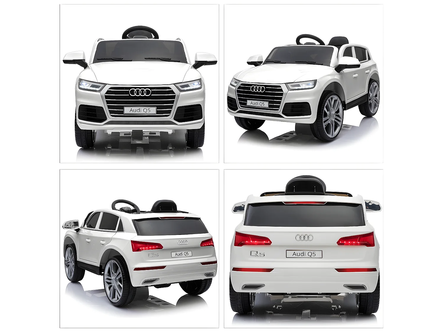 Coche eléctrico blanco 116x75x56cm HOMCOM