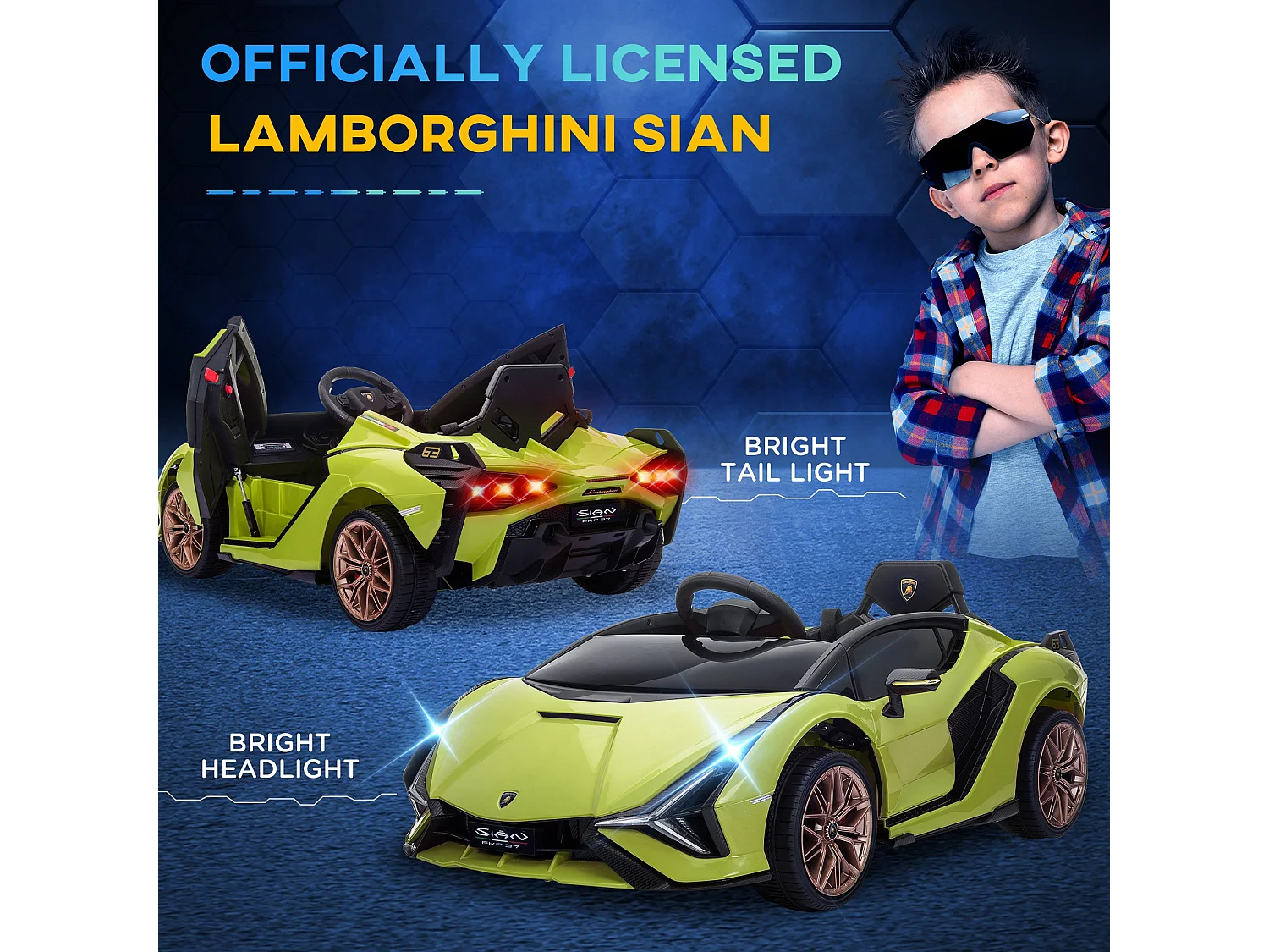 Coche eléctrico para niños verde 108x62x40 cm HOMCOM