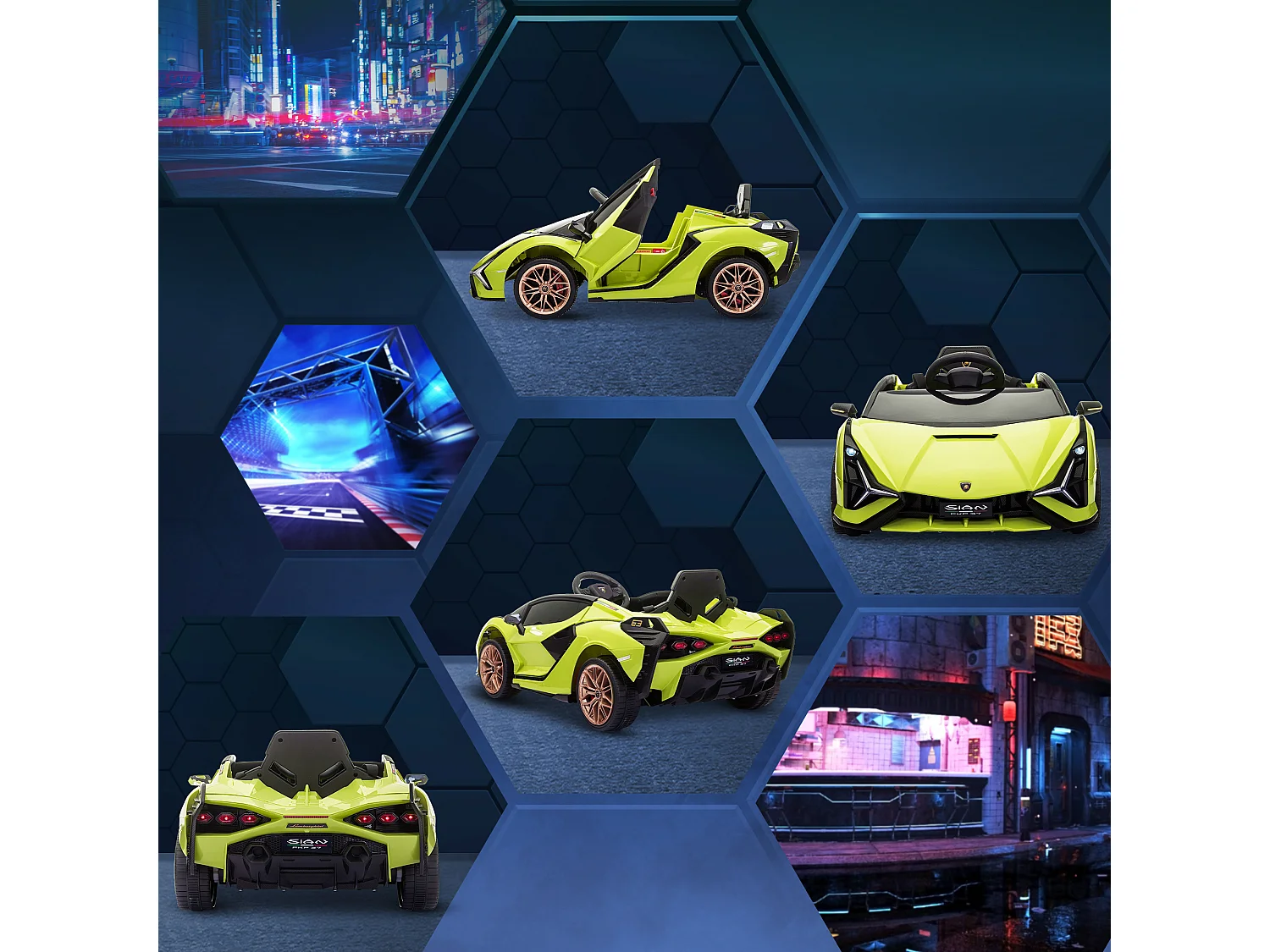 Coche eléctrico para niños verde 108x62x40 cm HOMCOM