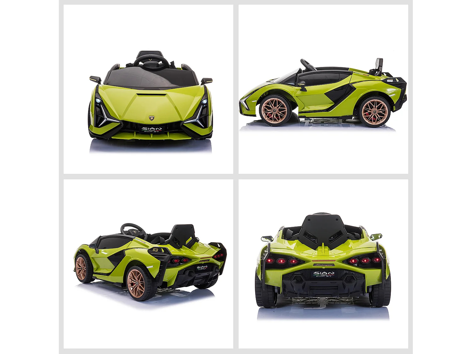 Coche eléctrico para niños verde 108x62x40 cm HOMCOM