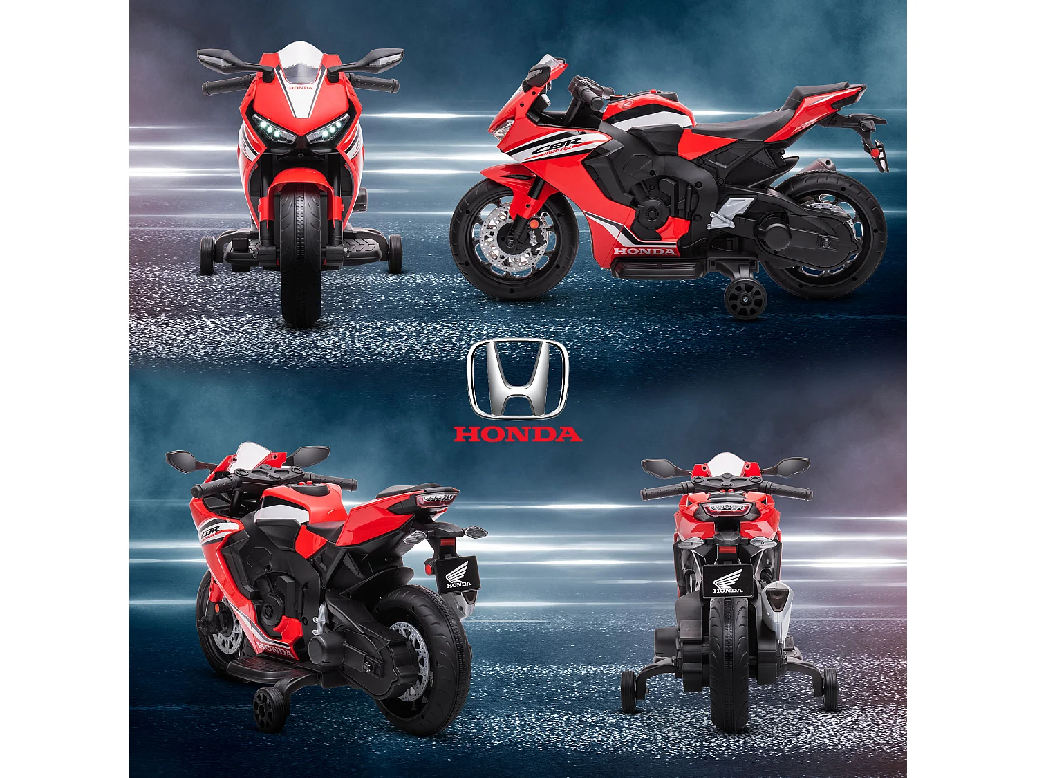 Moto eléctrica infantil rojo 90x44x52 cm HOMCOM