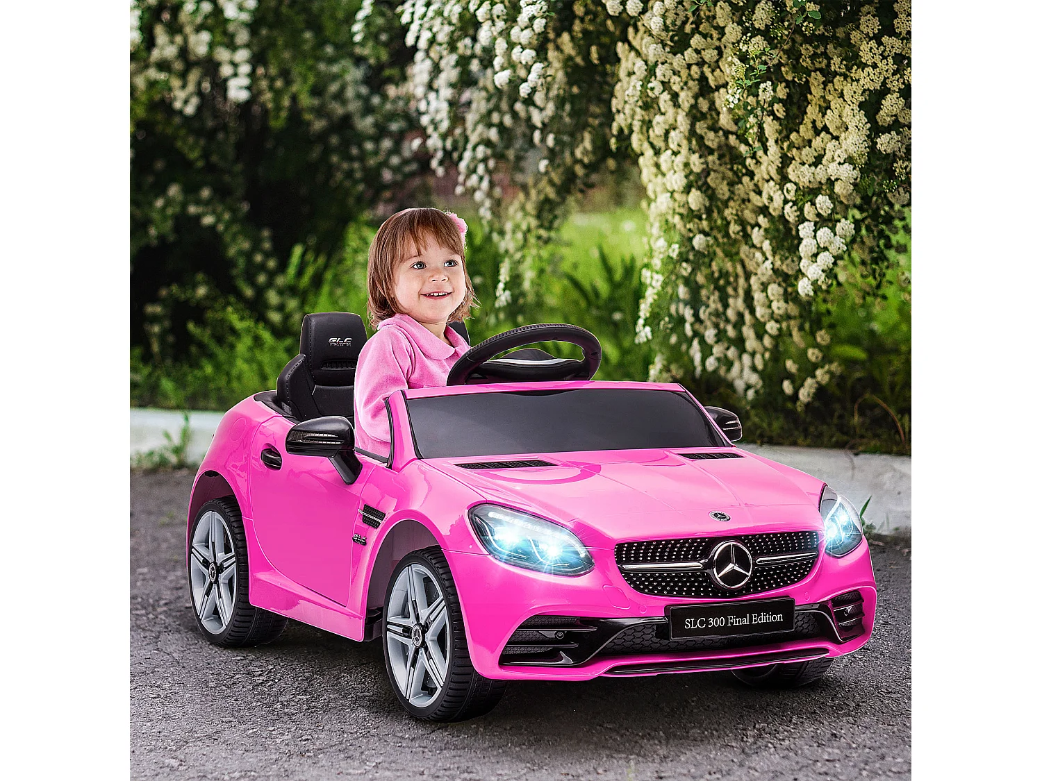 Coche eléctrico rosa 107x62.5x44 cm AIYAPLAY