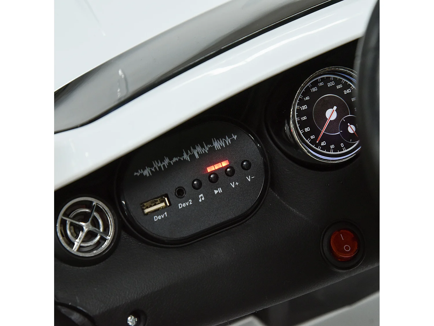 Coche eléctrico blanco 100x58x46cm HOMCOM