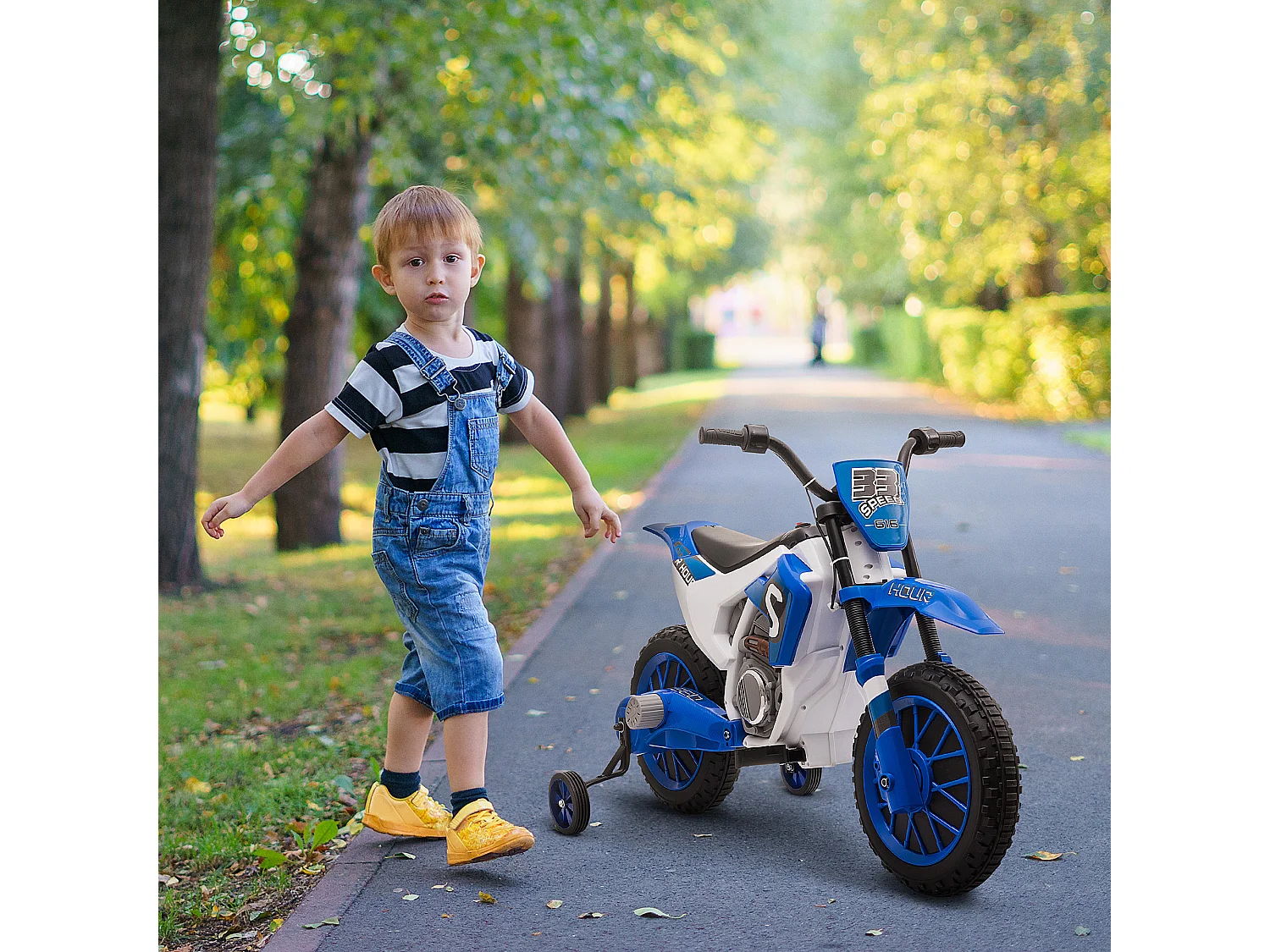 Moto eléctrica para niños azul 106.5x51.5x68 cm HOMCOM