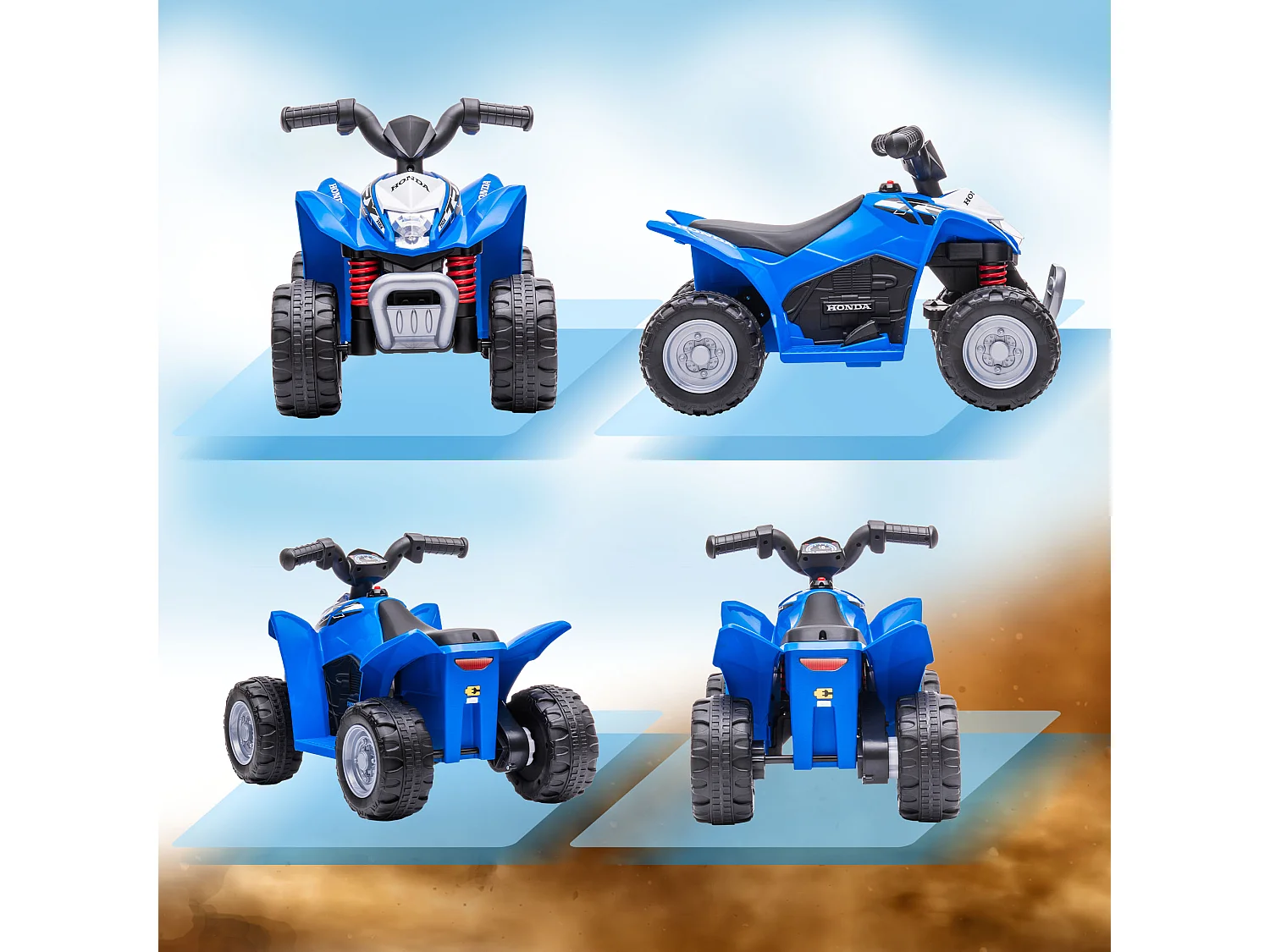 Quad eléctrico azul 65.5x38.5x43.5 cm AIYAPLAY