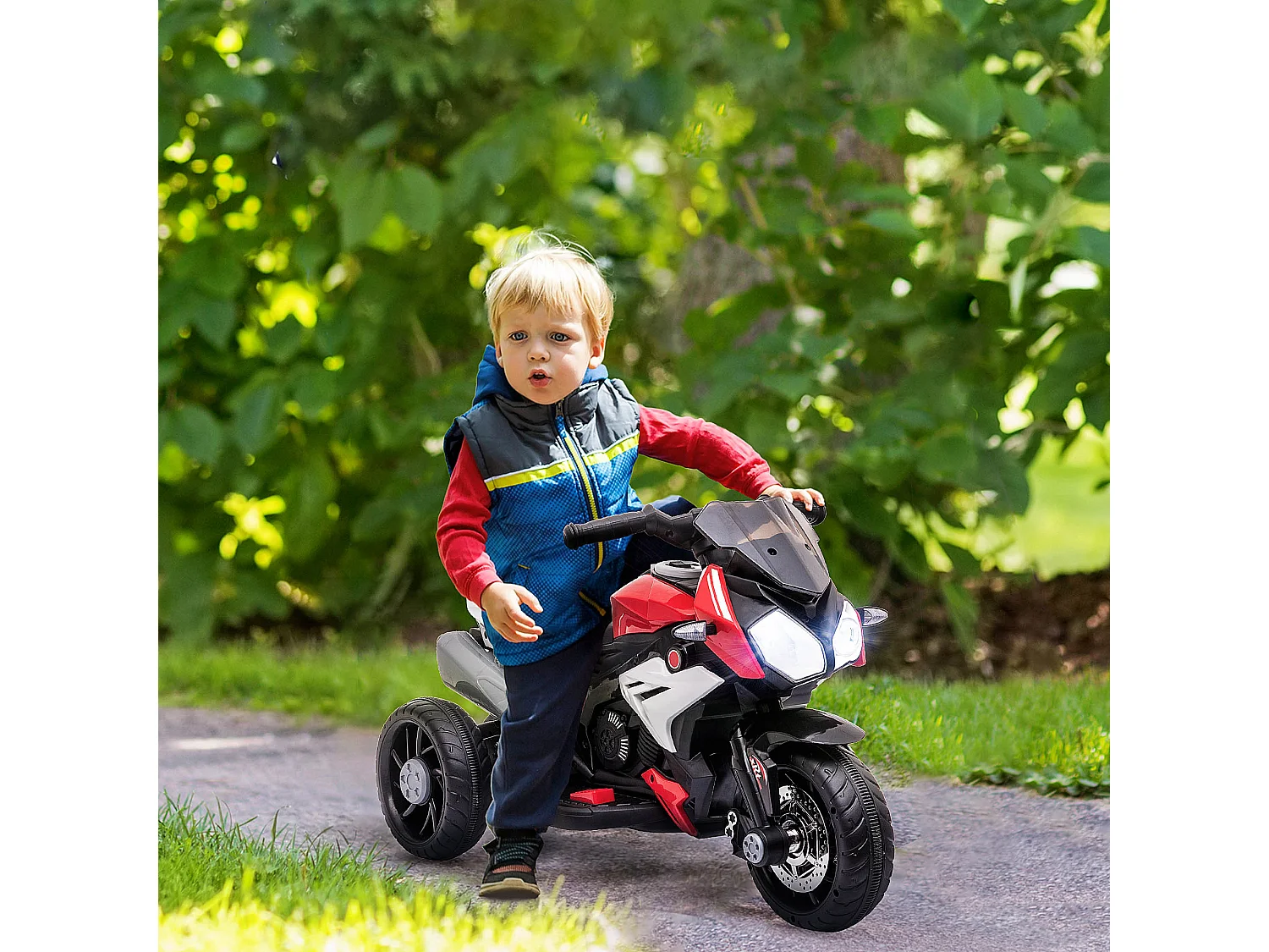 Moto eléctrica infantil rojo 86x42x52 cm HOMCOM