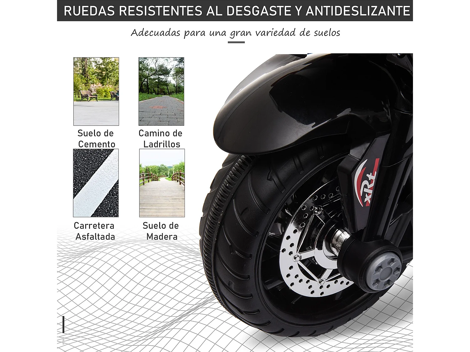 Moto eléctrica infantil rojo 86x42x52 cm HOMCOM