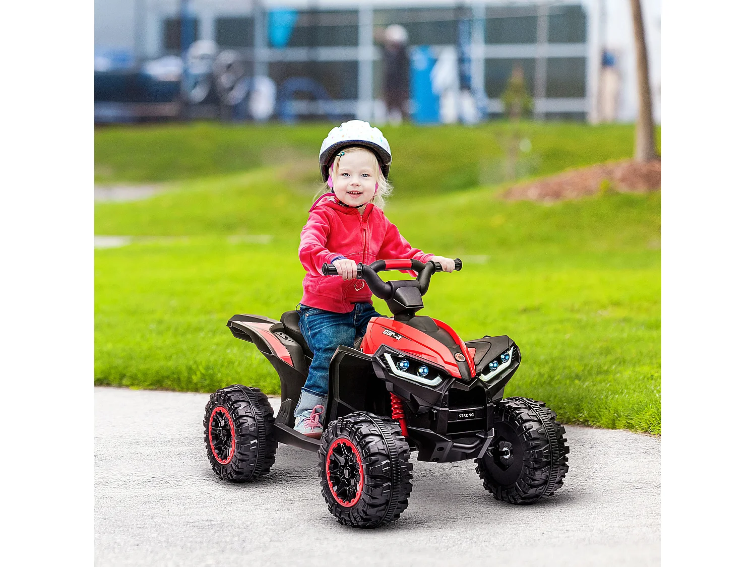 Quad eléctrico infantil rojo 83x53x55.5 cm HOMCOM