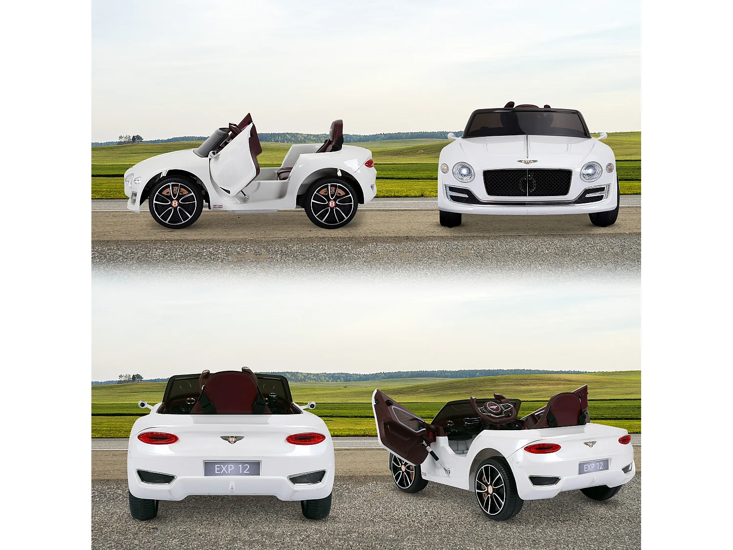 Coche eléctrico blanco 108x60x43 cm HOMCOM