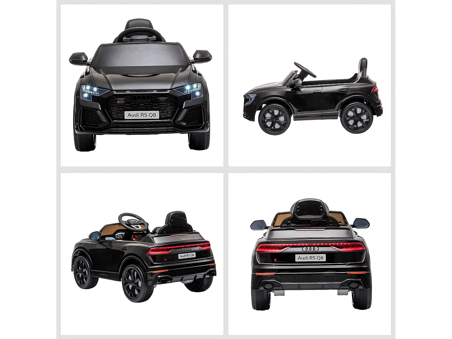 Coche eléctrico para niños negro 101x62x51 cm HOMCOM