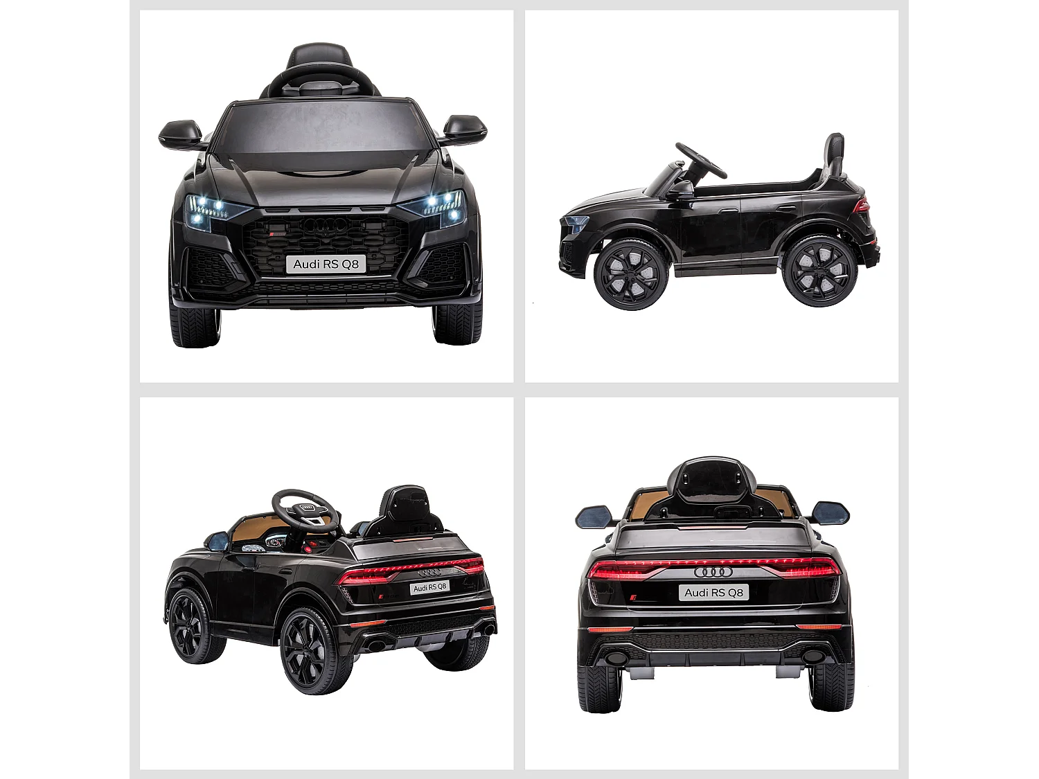 Coche eléctrico para niños negro 101x62x51 cm HOMCOM