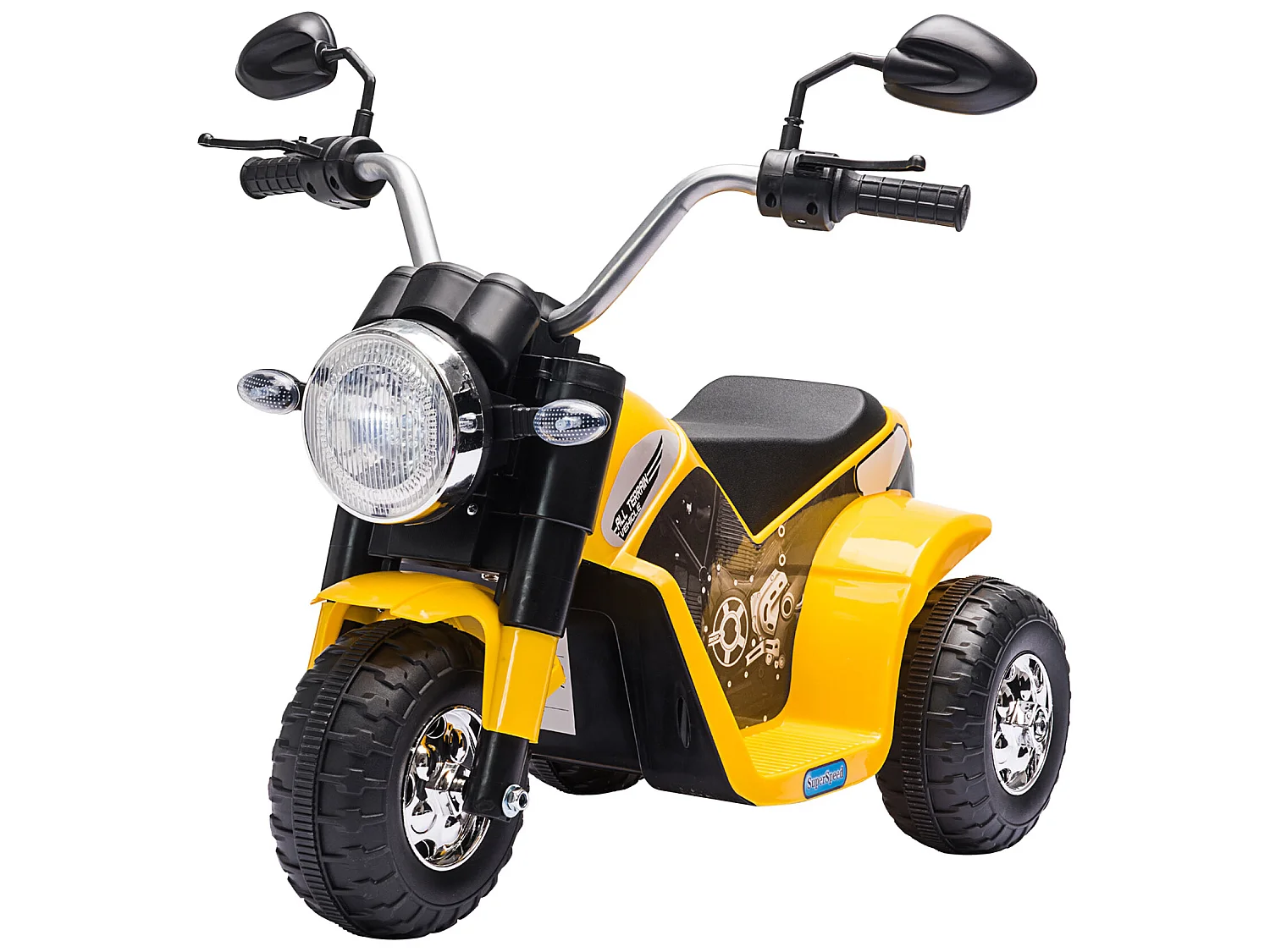 Moto eléctrica para niños amarillo 72x57x56 cm HOMCOM