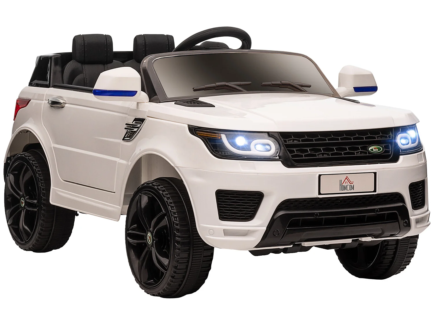 Coche eléctrico infantil blanco 110x68x52 cm HOMCOM