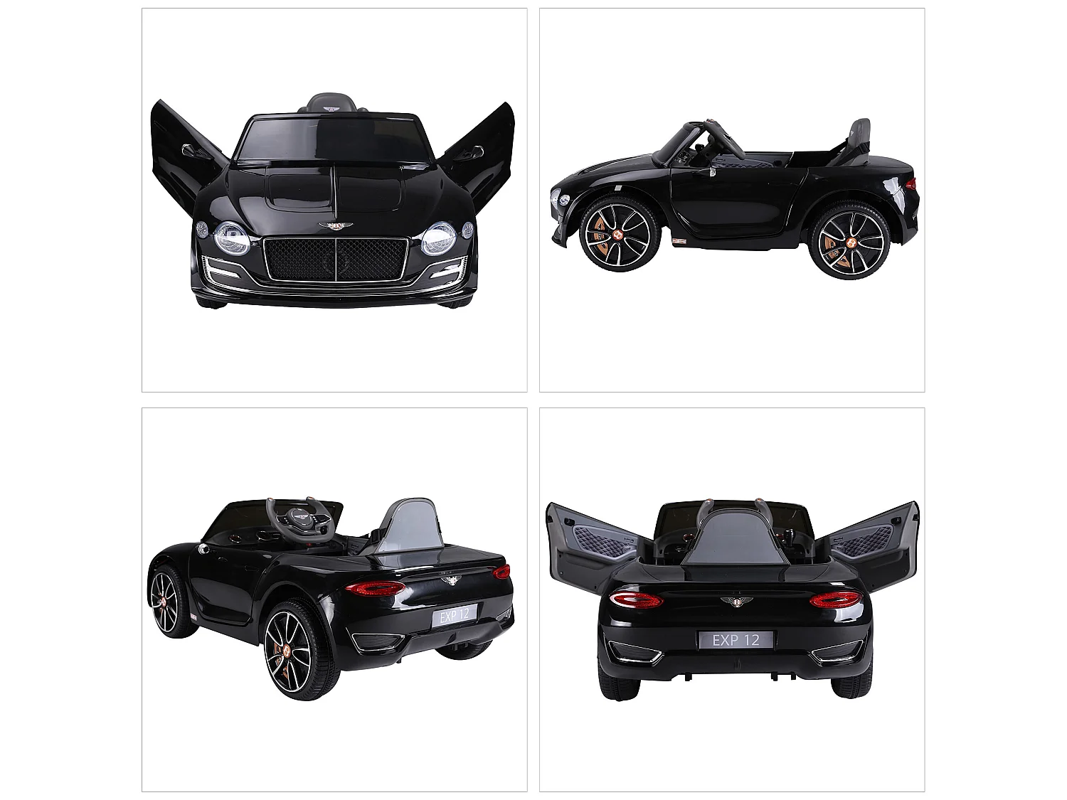 Coche eléctrico negro 108 x 60 x 43 cm HOMCOM