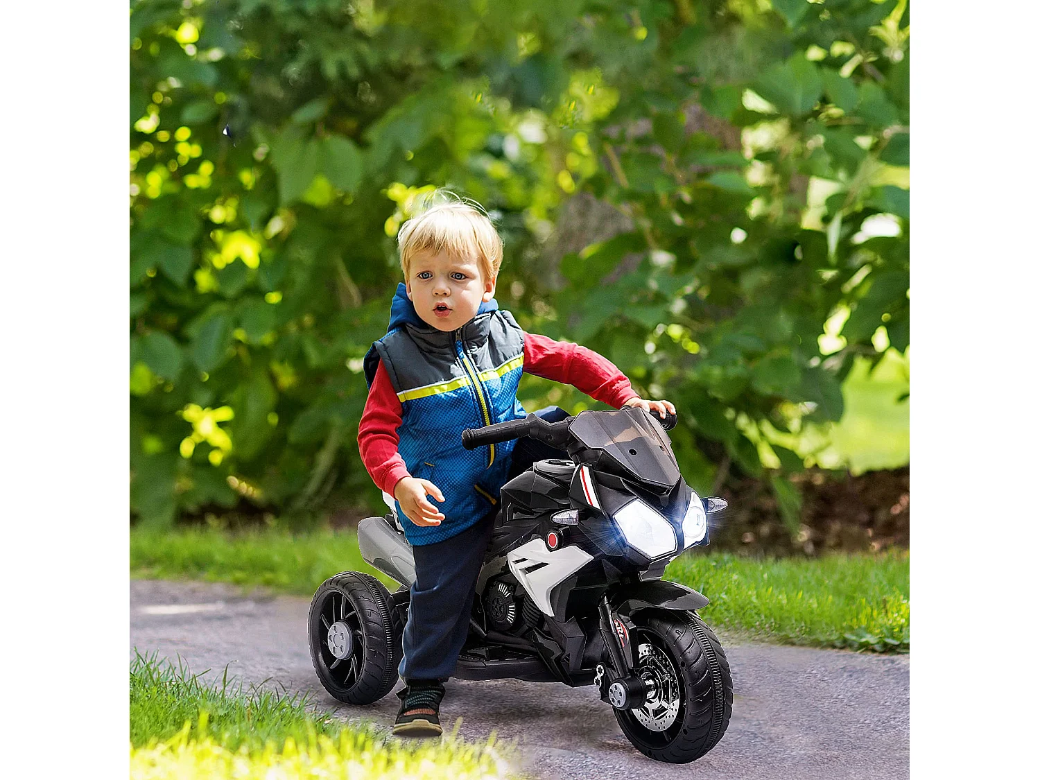 Moto eléctrica infantil negro 86x42x52 cm HOMCOM