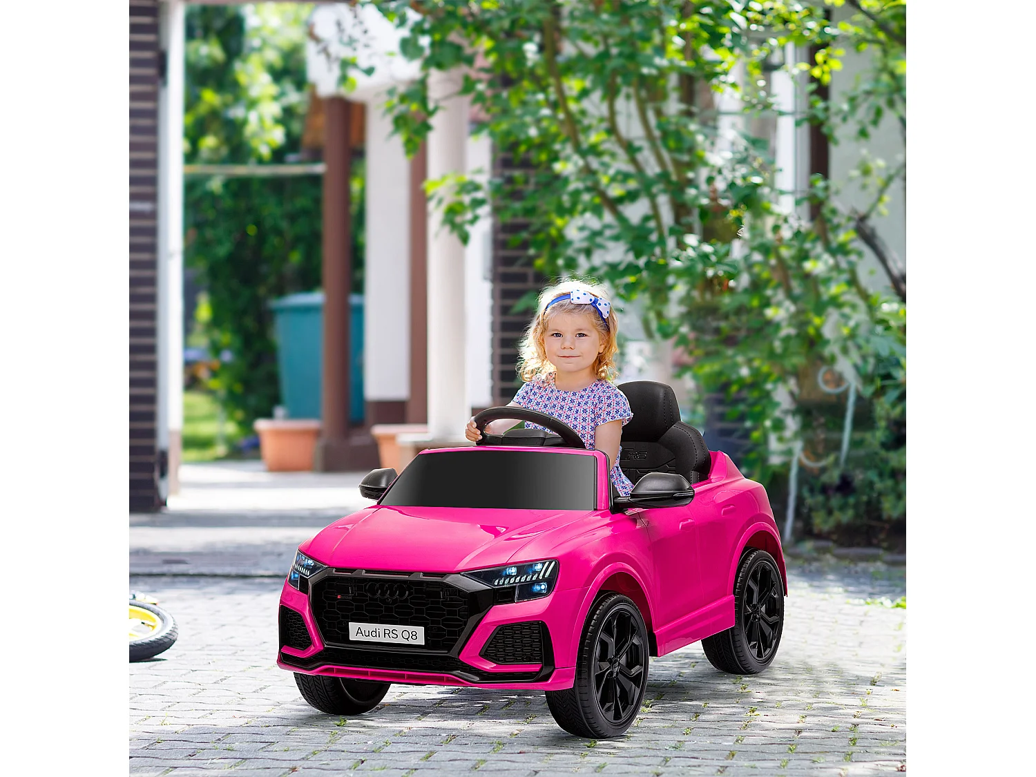 Coche eléctrico para niños rosa 101x62x51 cm HOMCOM
