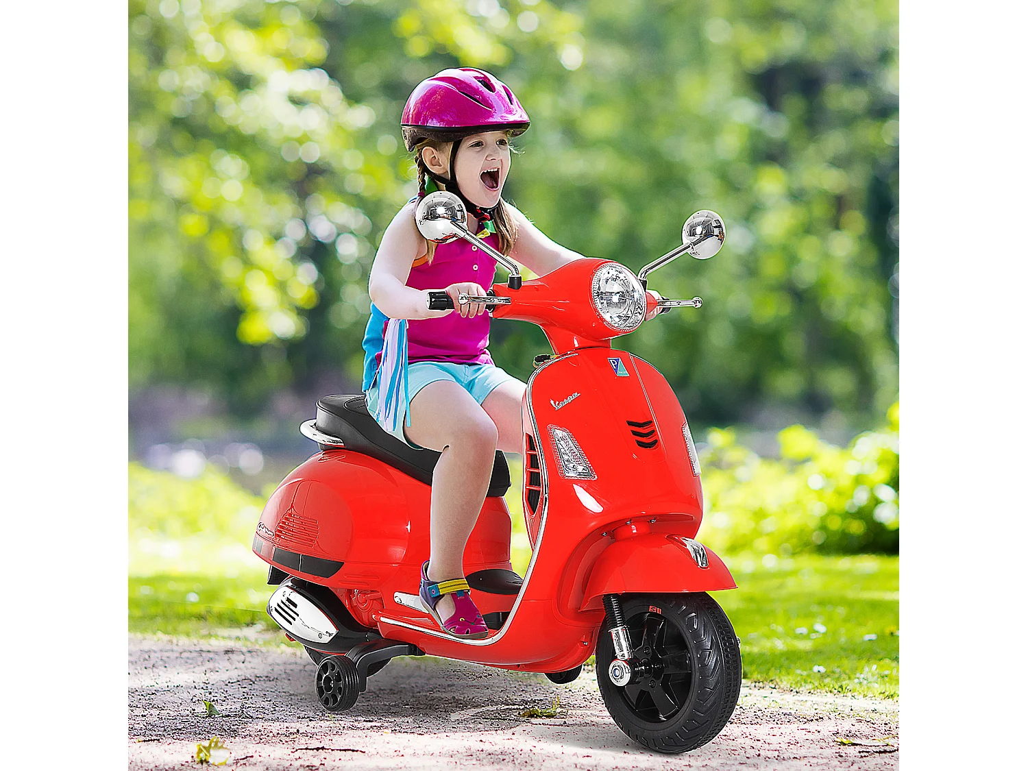Moto eléctrica infantil rojo 102x50,5x75,5cm HOMCOM