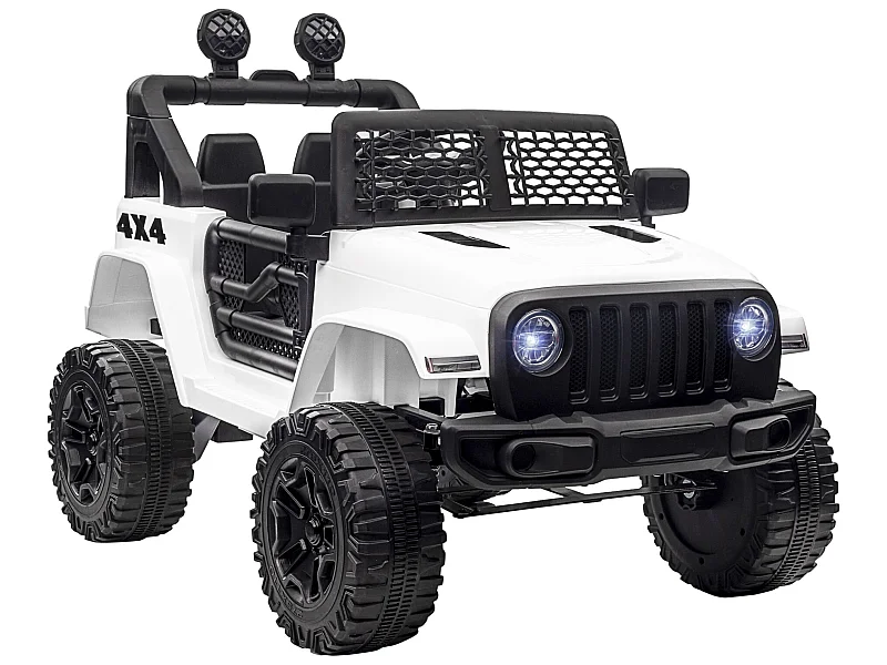 Coche eléctrico todoterreno blanco 100x65x72 cm HOMCOM