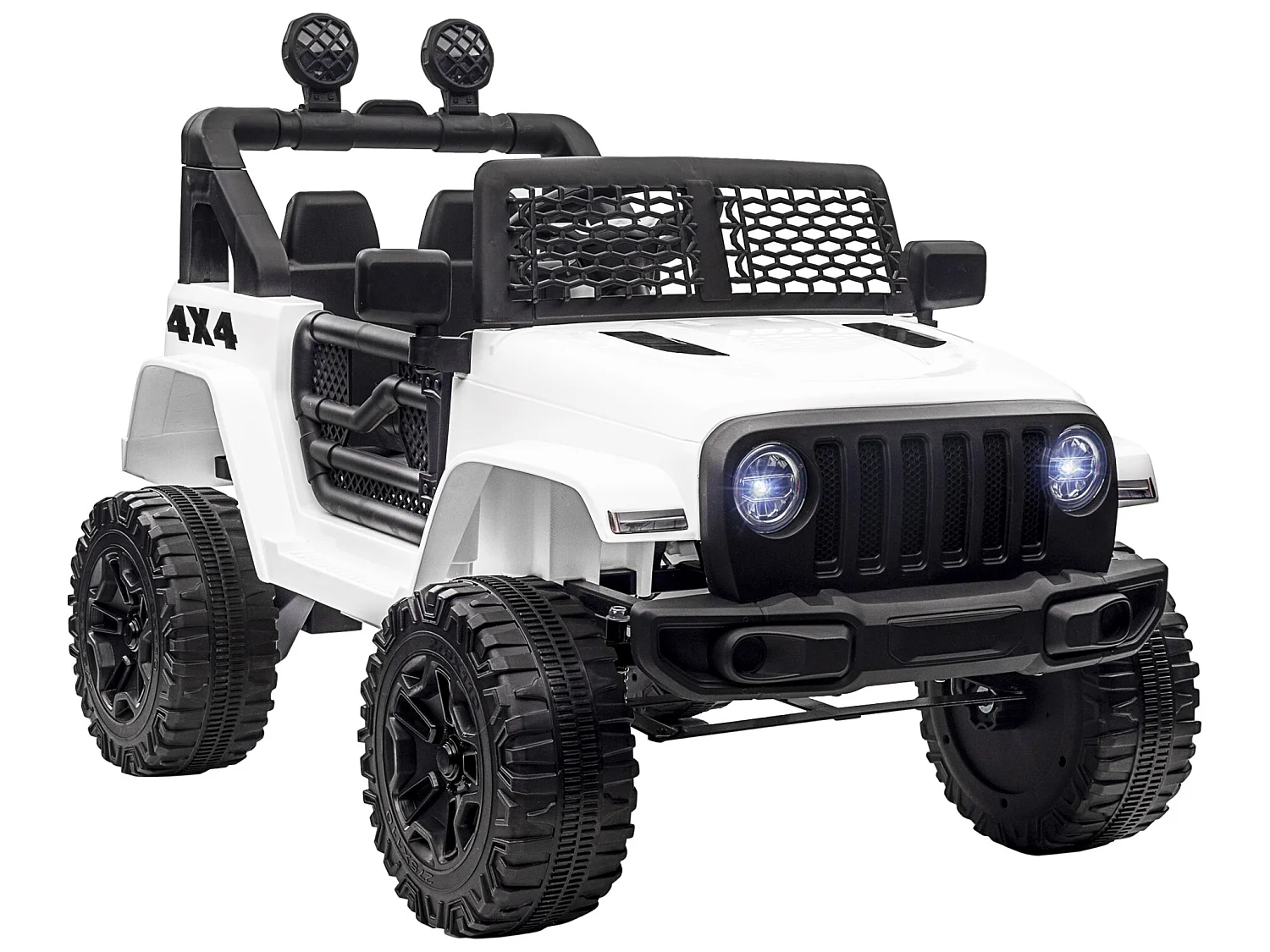 Coche eléctrico todoterreno blanco 100x65x72 cm HOMCOM