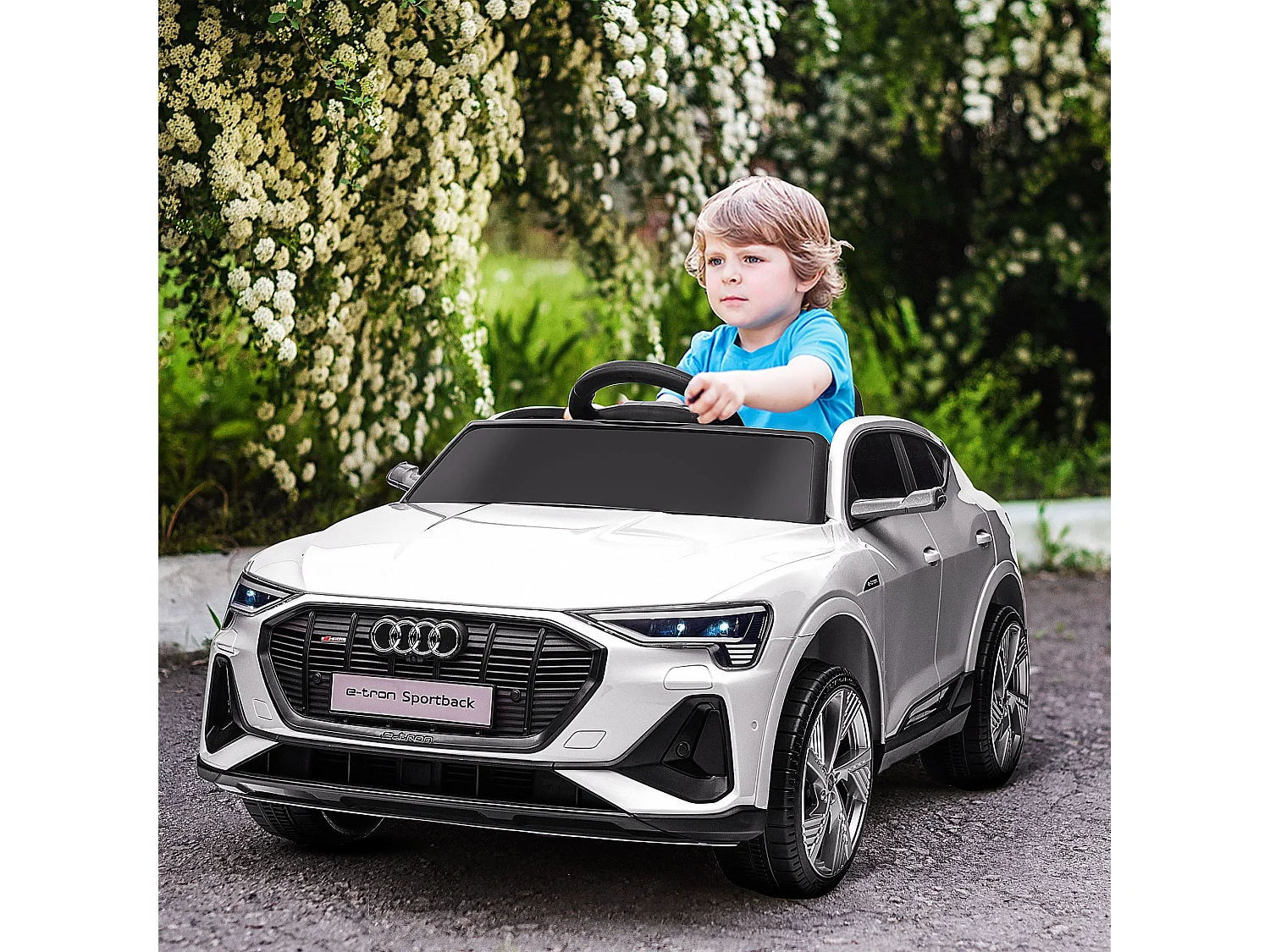 Coche eléctrico blanco 108x60x47 cm HOMCOM