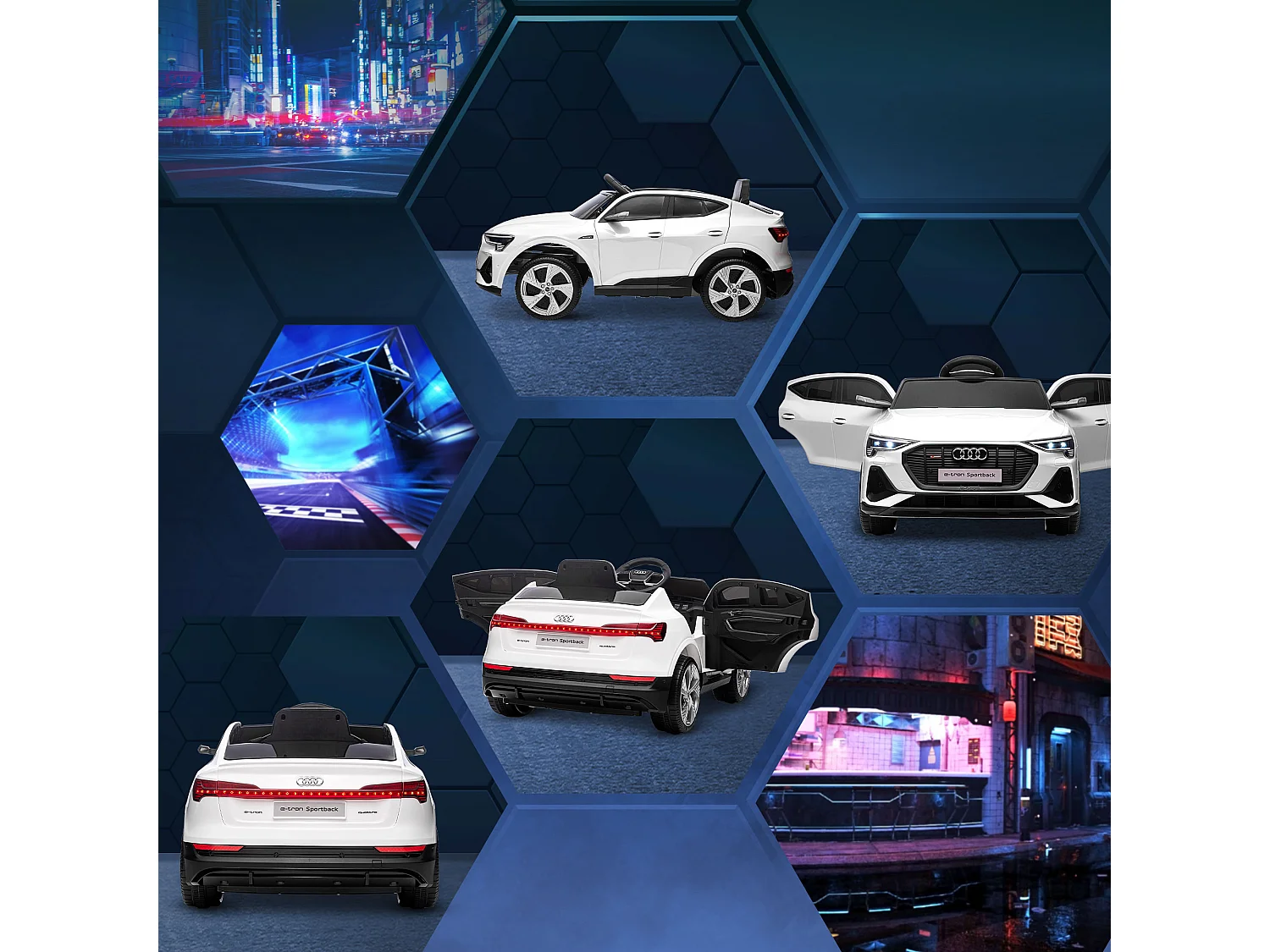 Coche eléctrico blanco 108x60x47 cm HOMCOM