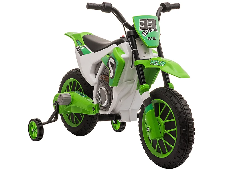 Moto eléctrica para niños verde 106.5x51.5x68 cm HOMCOM